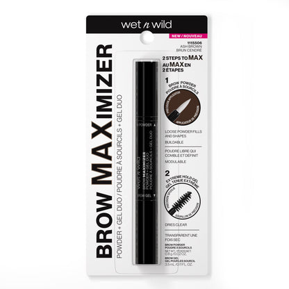 Ultimate Brow Brow Maximizer Powder + Gel Duo | Ash Brown