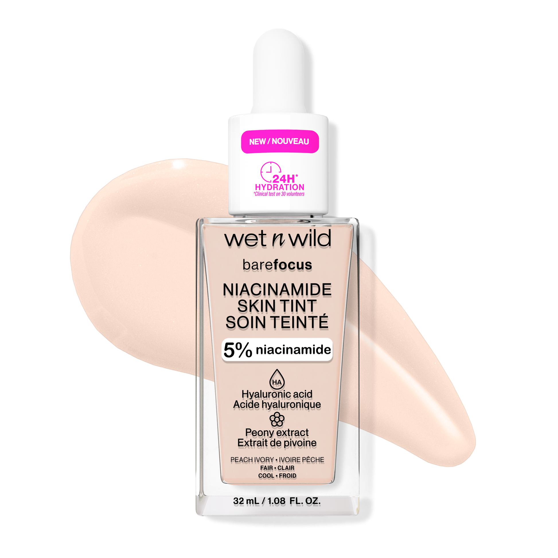 Bare Focus Niacinamide Skin Tint | Peach Ivory