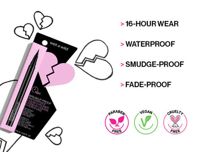Breakup Proof Waterproof Liquid Eyeliner | Black